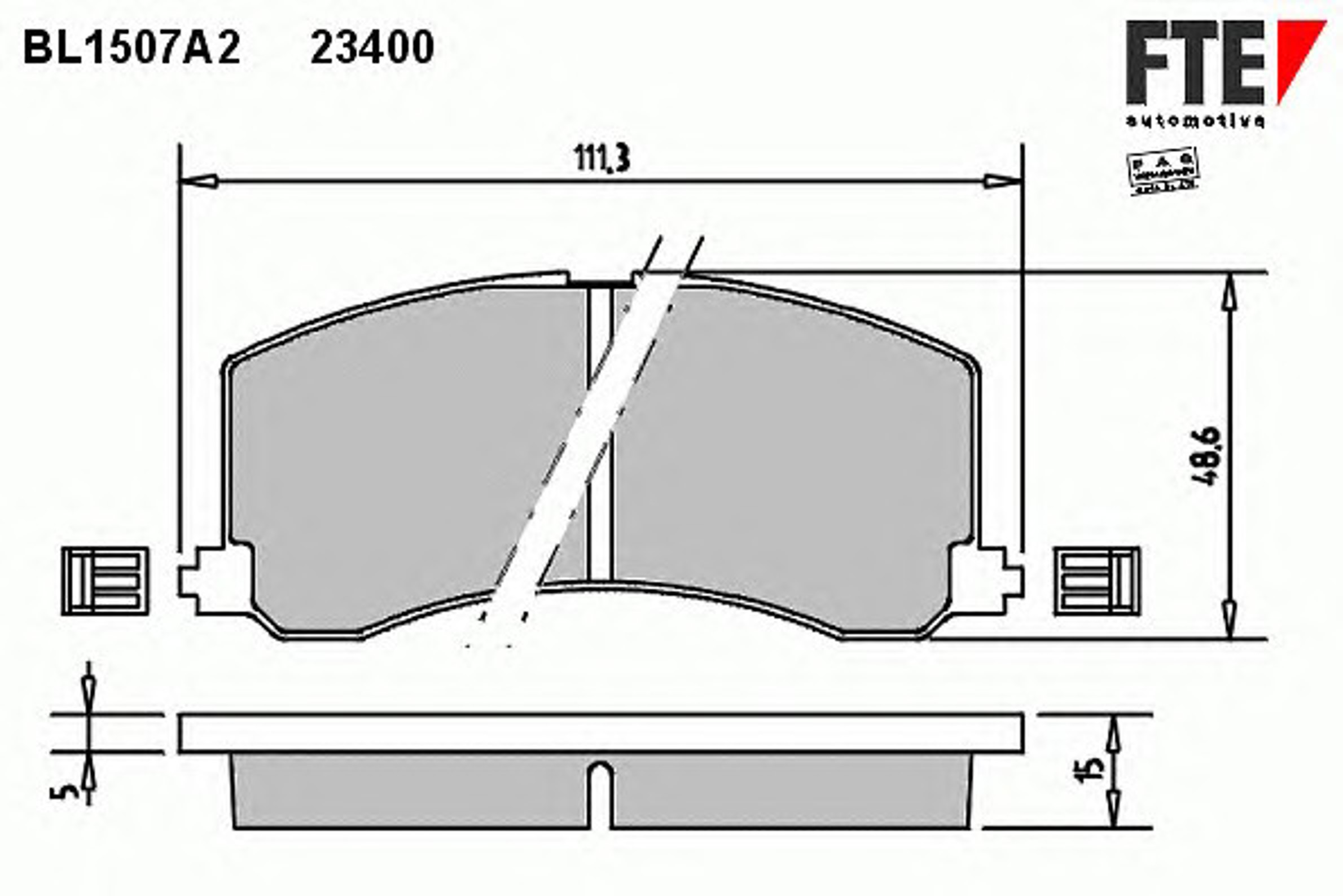 Колодки тормозные дисковые FTE BL1507A2