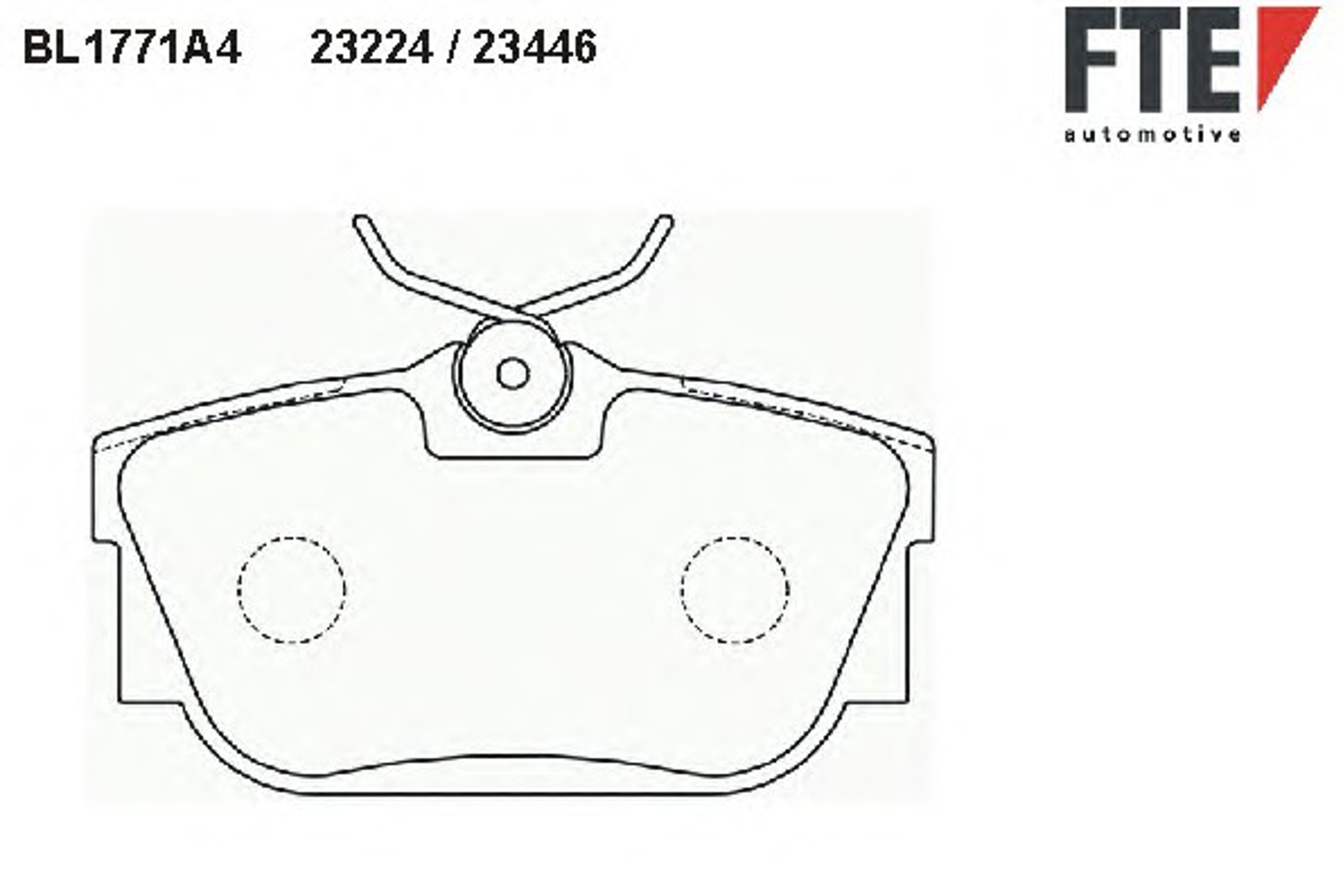 Комплект тормозных колодок дисковый тормоз FTE BL1771A4