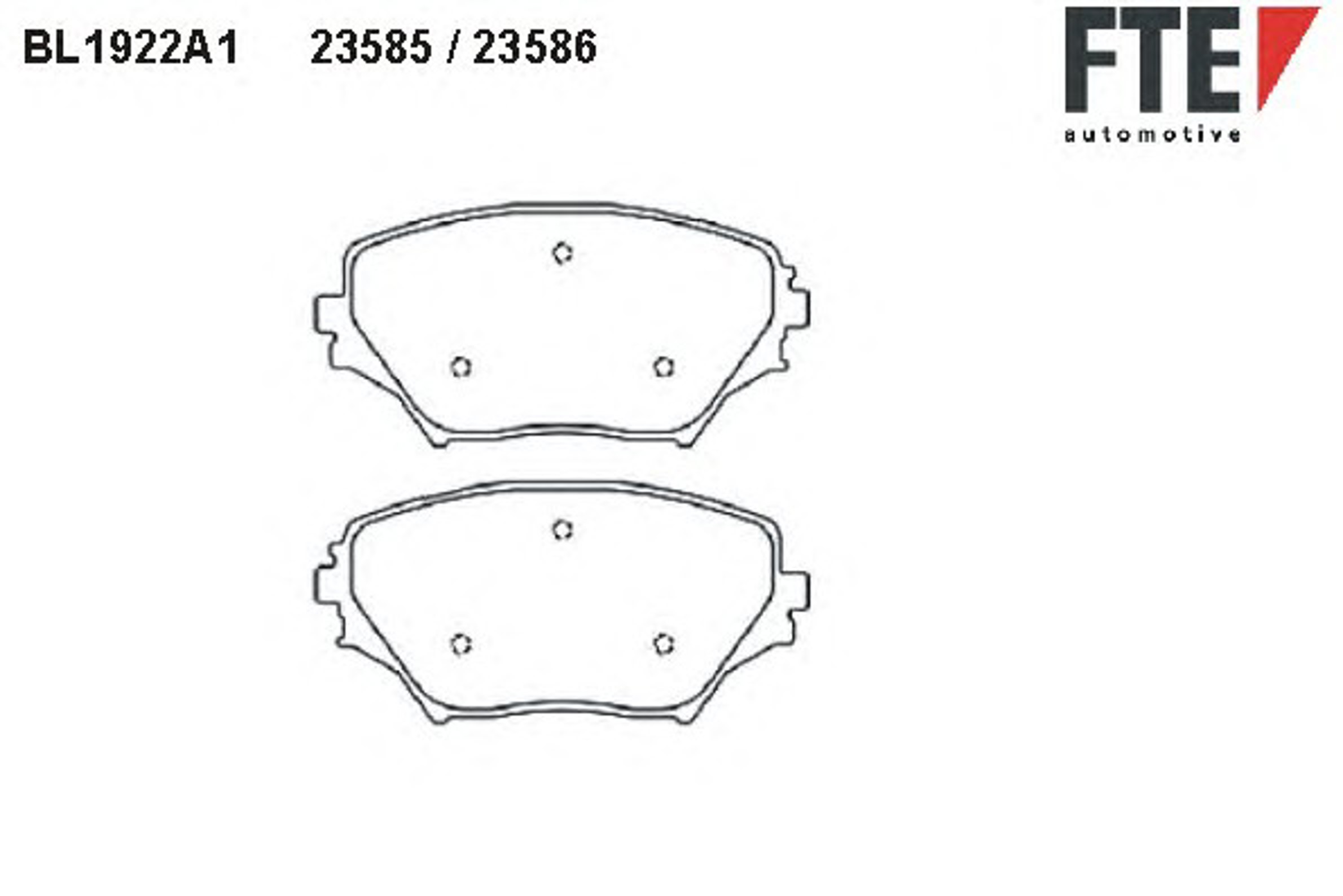 Комплект тормозных колодок дисковый тормоз FTE BL1922A1