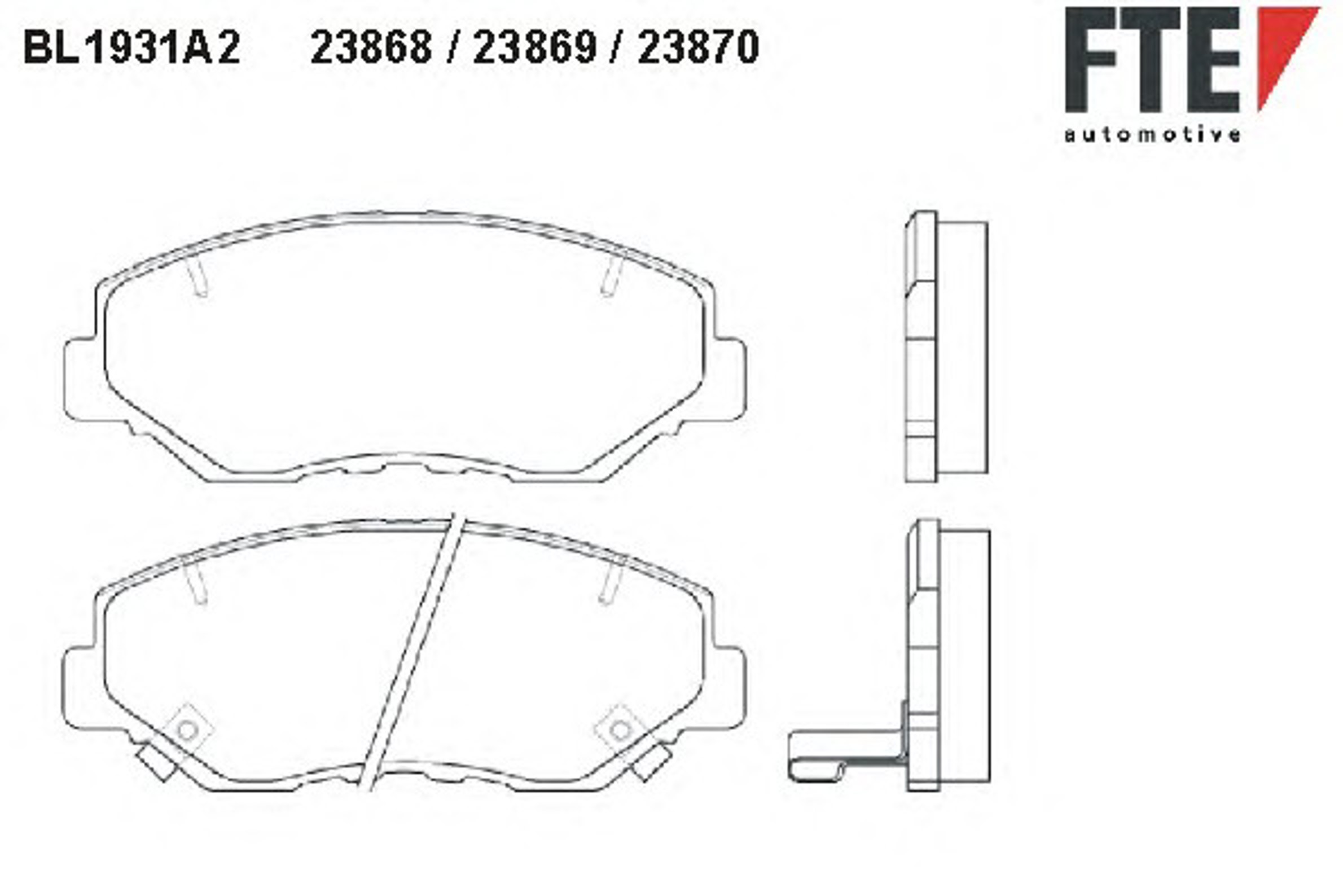 Колодки тормозные дисковые FTE BL1931A2