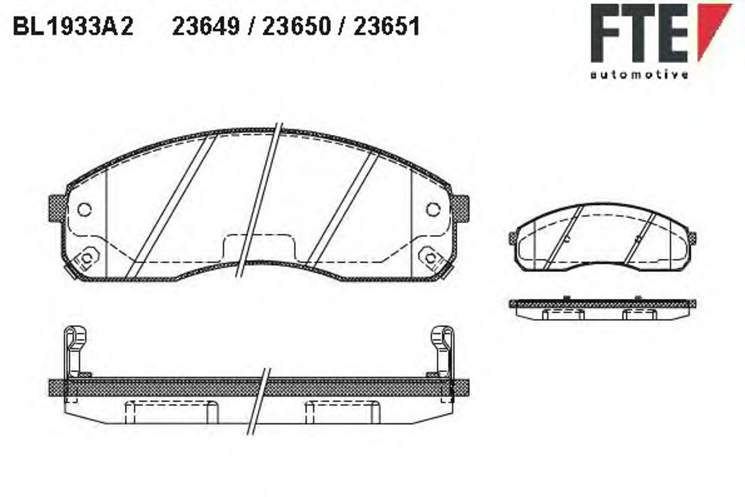 Колодки тормозные дисковые FTE BL1933A2