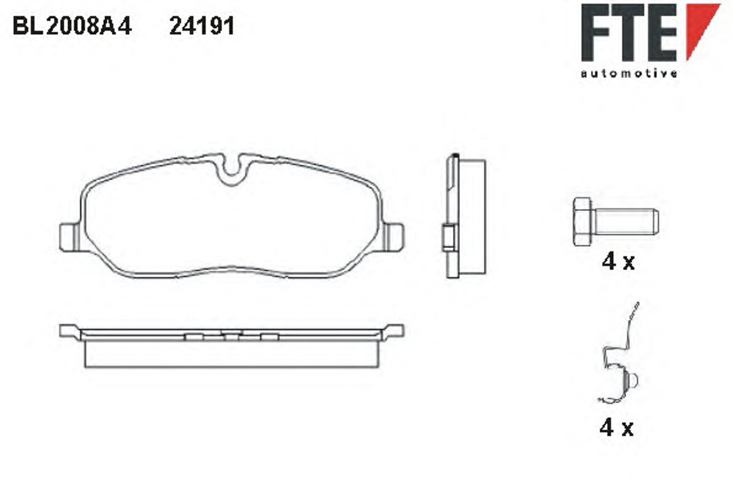 Колодки тормозные дисковые FTE BL2008A4