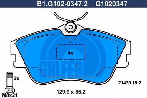 Тормозные колодки GALFER B1-G102-0347-2