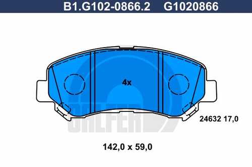 Тормозные колодки GALFER B1-G102-0866-2