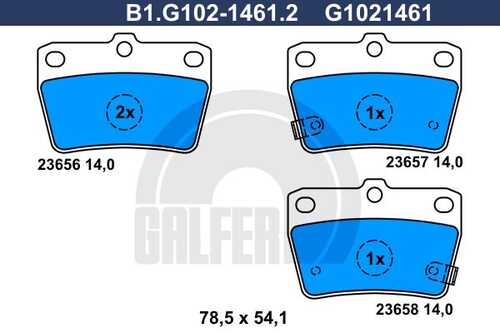 Тормозные колодки GALFER B1-G102-1461-2