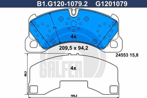 Тормозные колодки GALFER B1-G120-1079-2