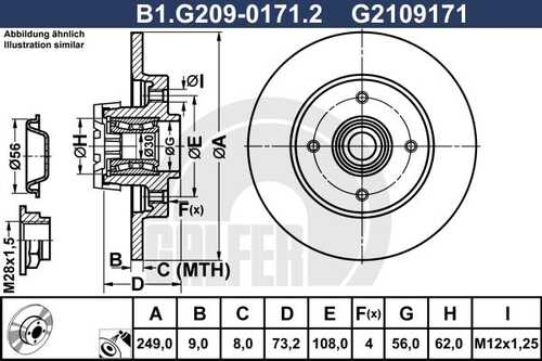 Тормозной диск GALFER B1-G209-0171-2