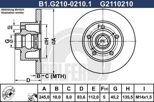 Тормозные диски GALFER B1-G210-0210-1