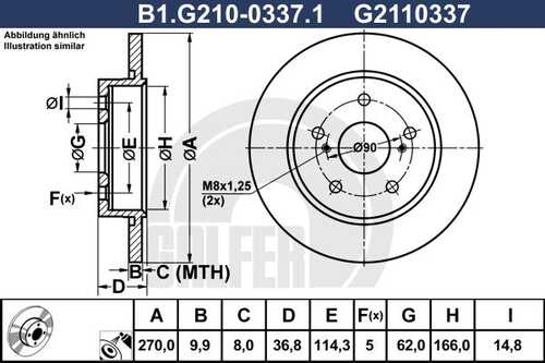 Диск тормозной GALFER B1-G210-0337-1