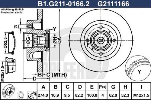 Тормозной диск GALFER B1-G211-0166-2