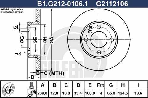 Тормозные диски GALFER B1-G212-0106-1