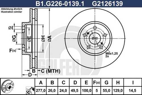 Тормозной диск GALFER B1-G226-0139-1