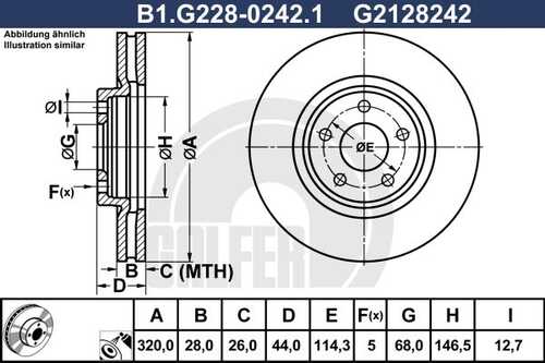 Тормозной диск GALFER B1-G228-0242-1