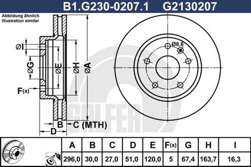 Диск тормозной GALFER B1-G230-0207-1