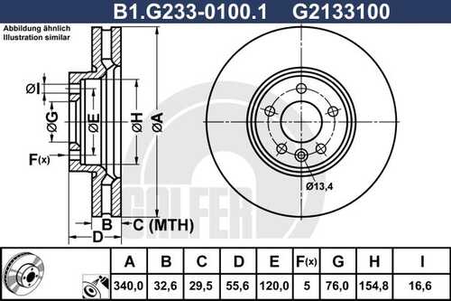 Тормозной диск GALFER B1-G233-0100-1