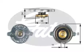 Крышка радиатора GATES RC116