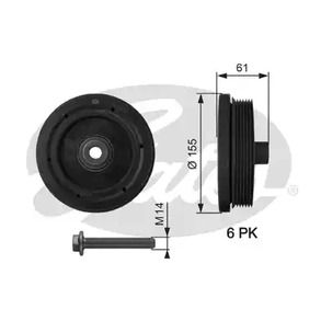 (7845-20033) шкив коленвала GATES TVD1021A