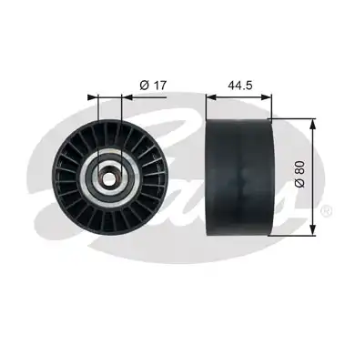 T36509 ролик натяжителя ремня d80 h44 GATES T36509