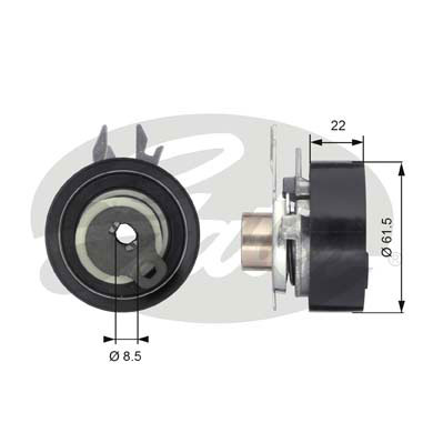 Натяжной ролик ременьа грм powergrip GATES T43061