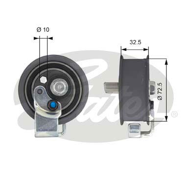 Натяжной ролик ременьа грм powergrip GATES T43065