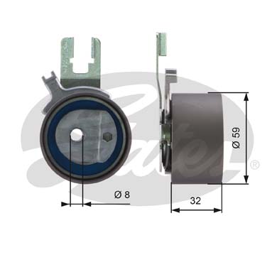 Натяжной ролик ременьа грм powergrip GATES T43119