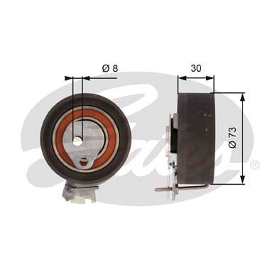 Натяжной ролик ременьа грм powergrip GATES T43157