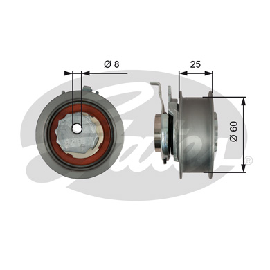 Натяжной ролик ременьа грм powergrip GATES T43247