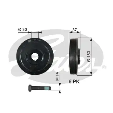 Ременный шкив GATES TVD1006A