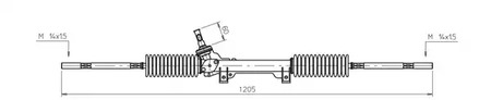 Рейка рулевая GENERAL RICAMBI PE4039