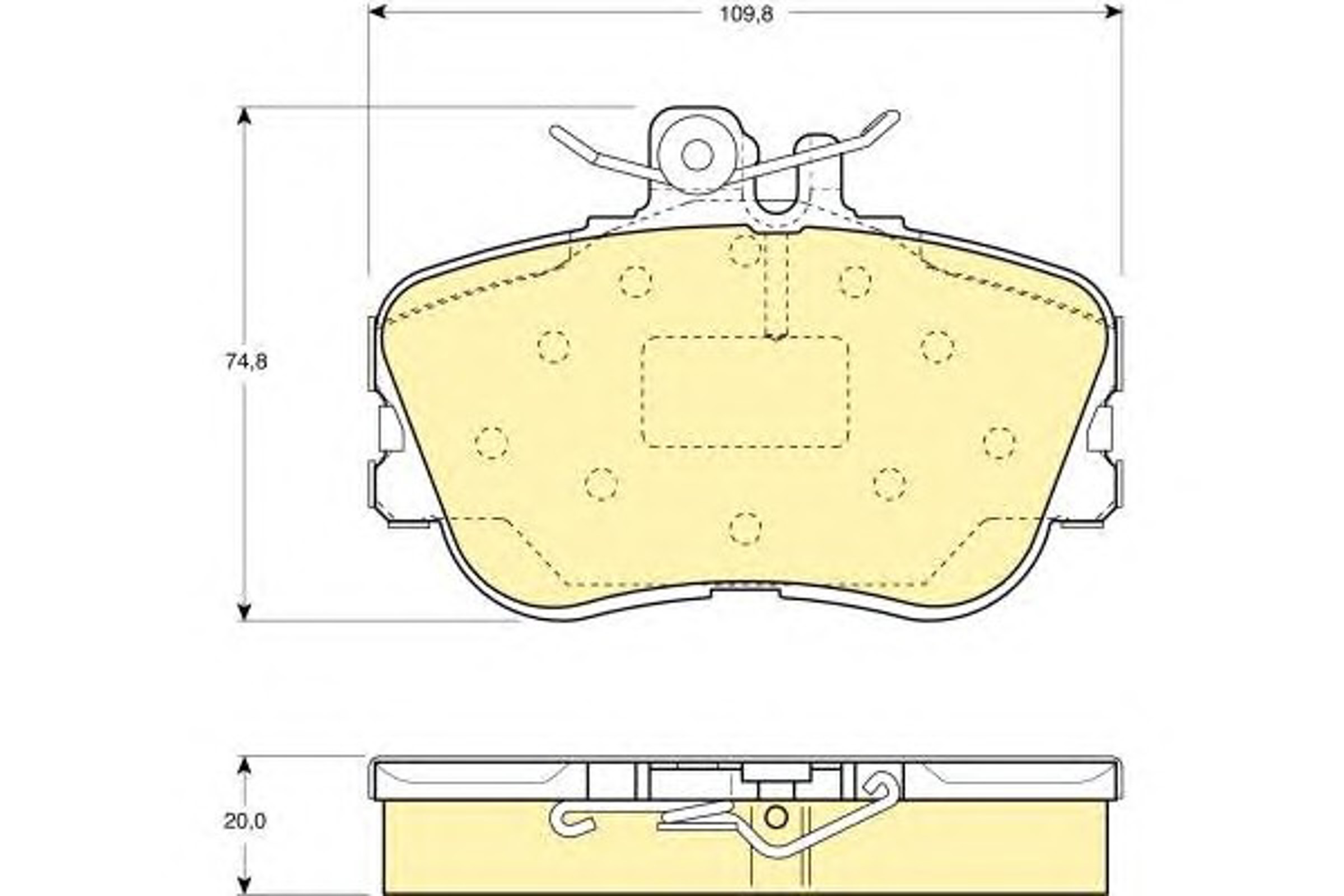 Колодки тормозные дисковые GIRLING 6110941