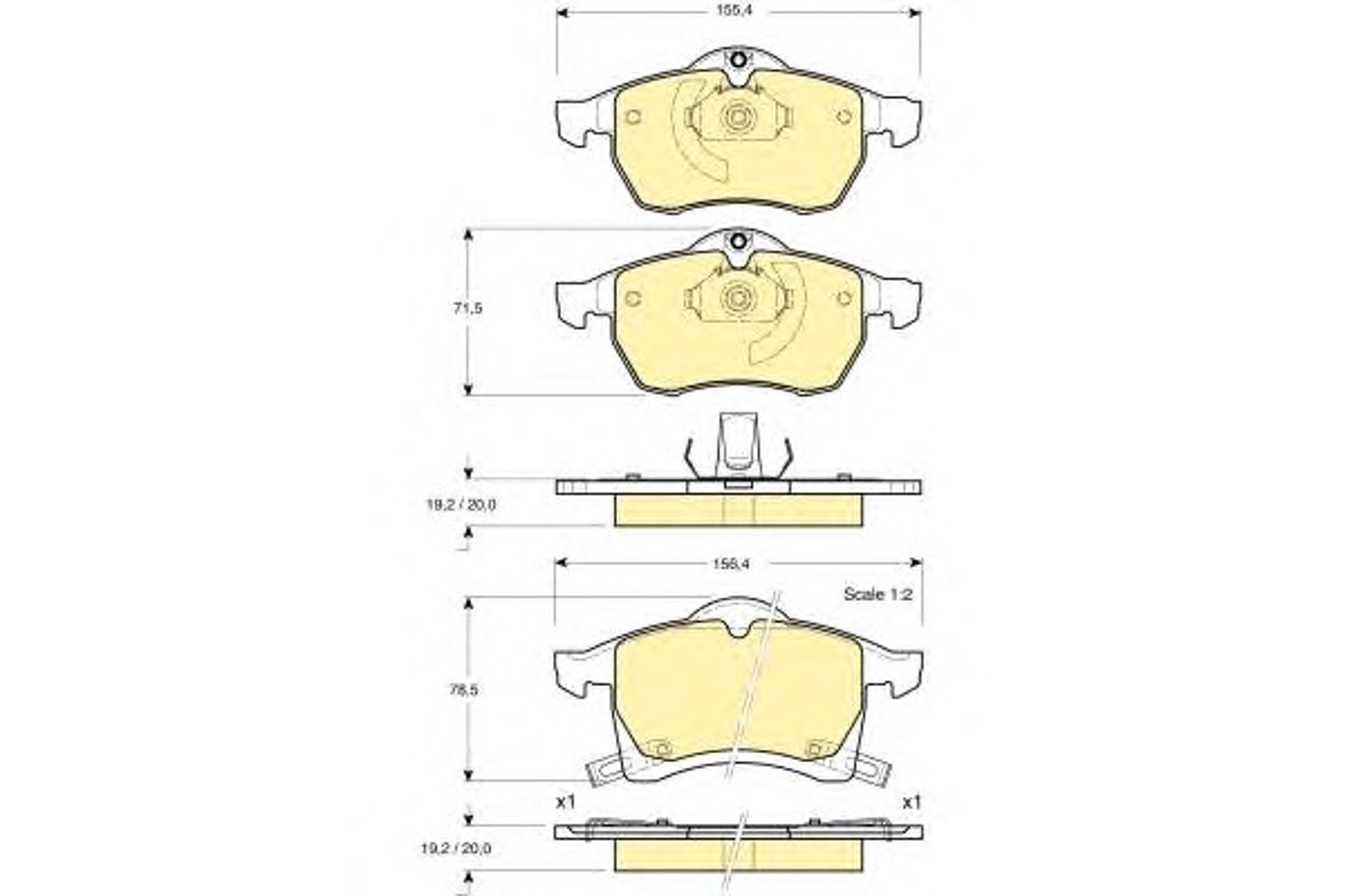 Колодки тормозные дисковые комплект GIRLING 6113502