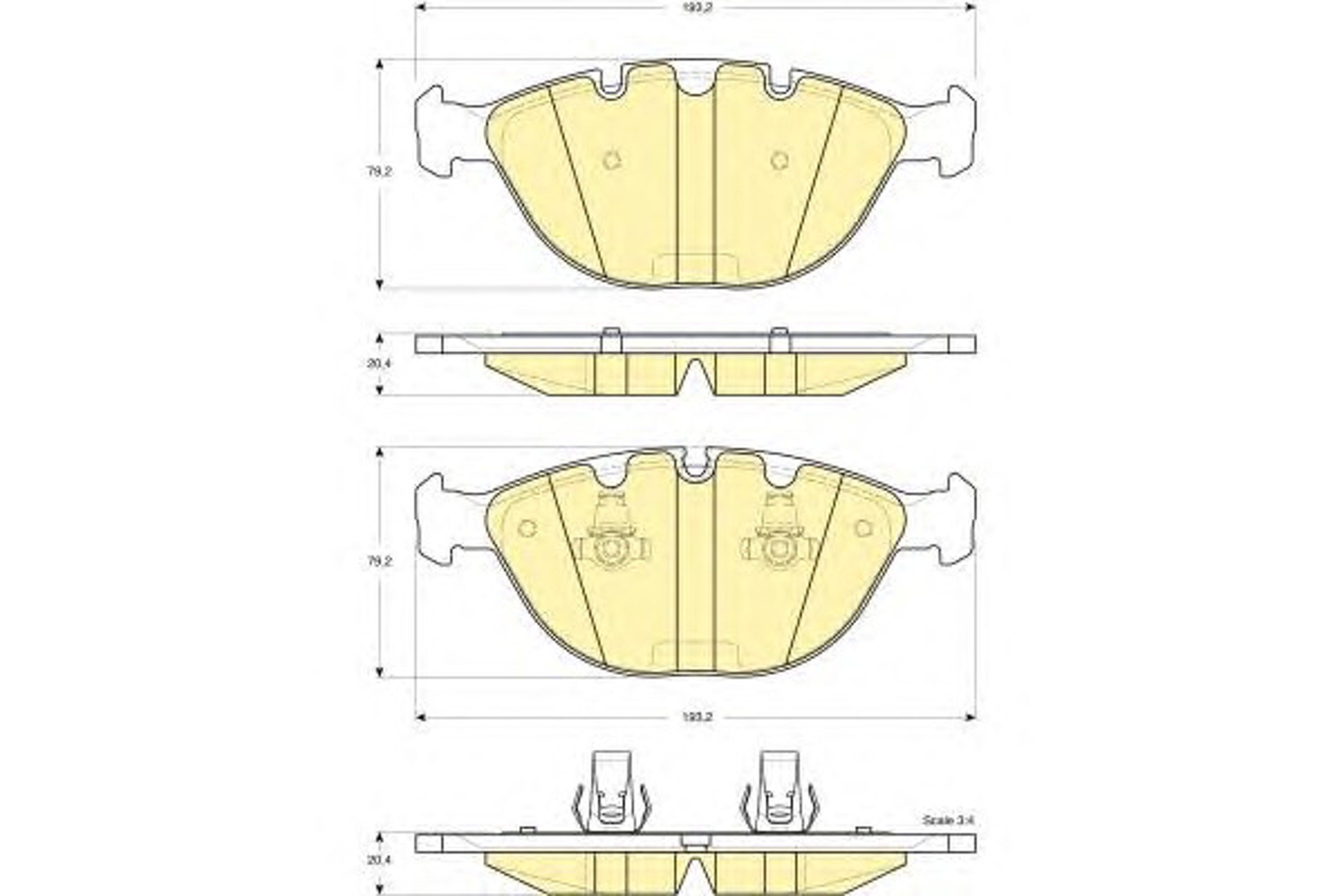Колодки тормозные дисковые GIRLING 6115292