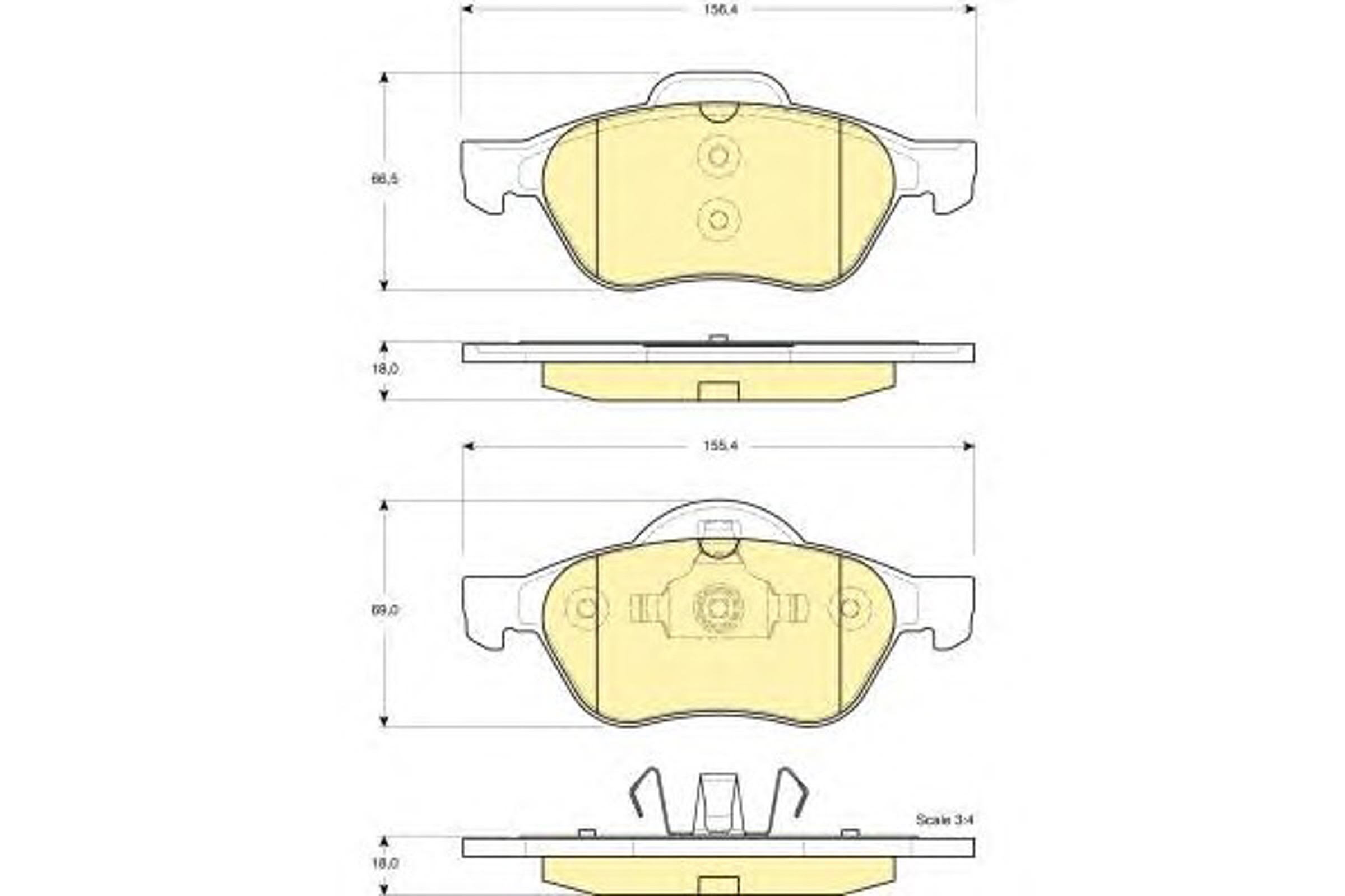Колодки тормозные дисковые GIRLING 6115402