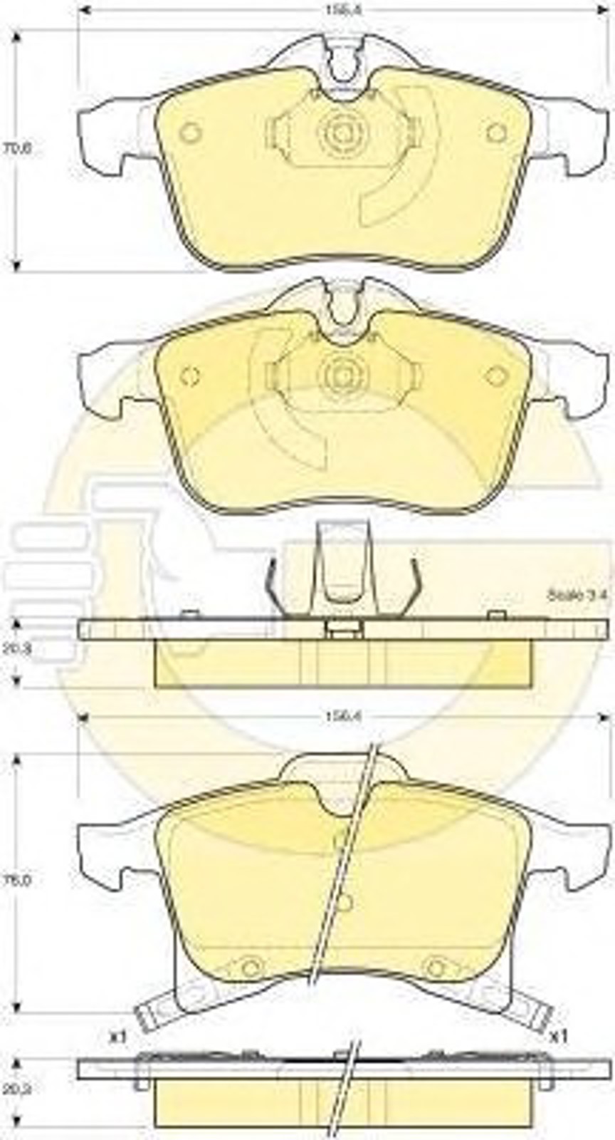 Комплект тормозных колодок дисковый тормоз GIRLING 6115622