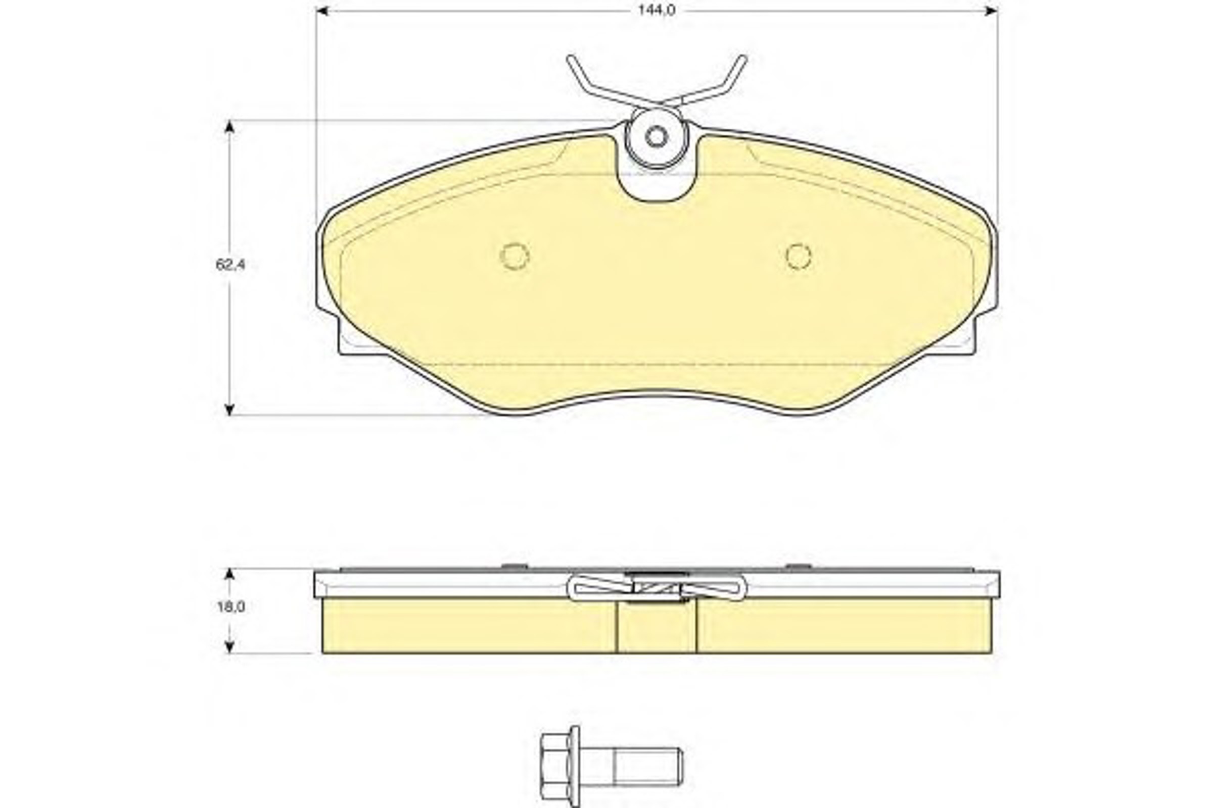 Комплект тормозных колодок дисковый тормоз GIRLING 6115741