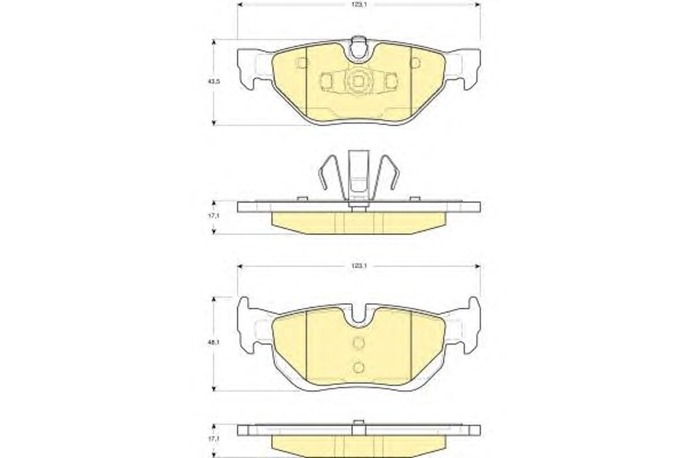Колодки тормозные дисковые комплект GIRLING 6116262