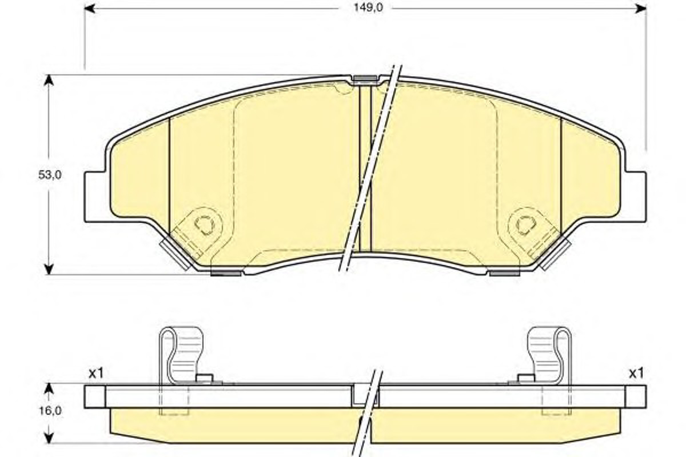 Колодки тормозные дисковые GIRLING 6132419