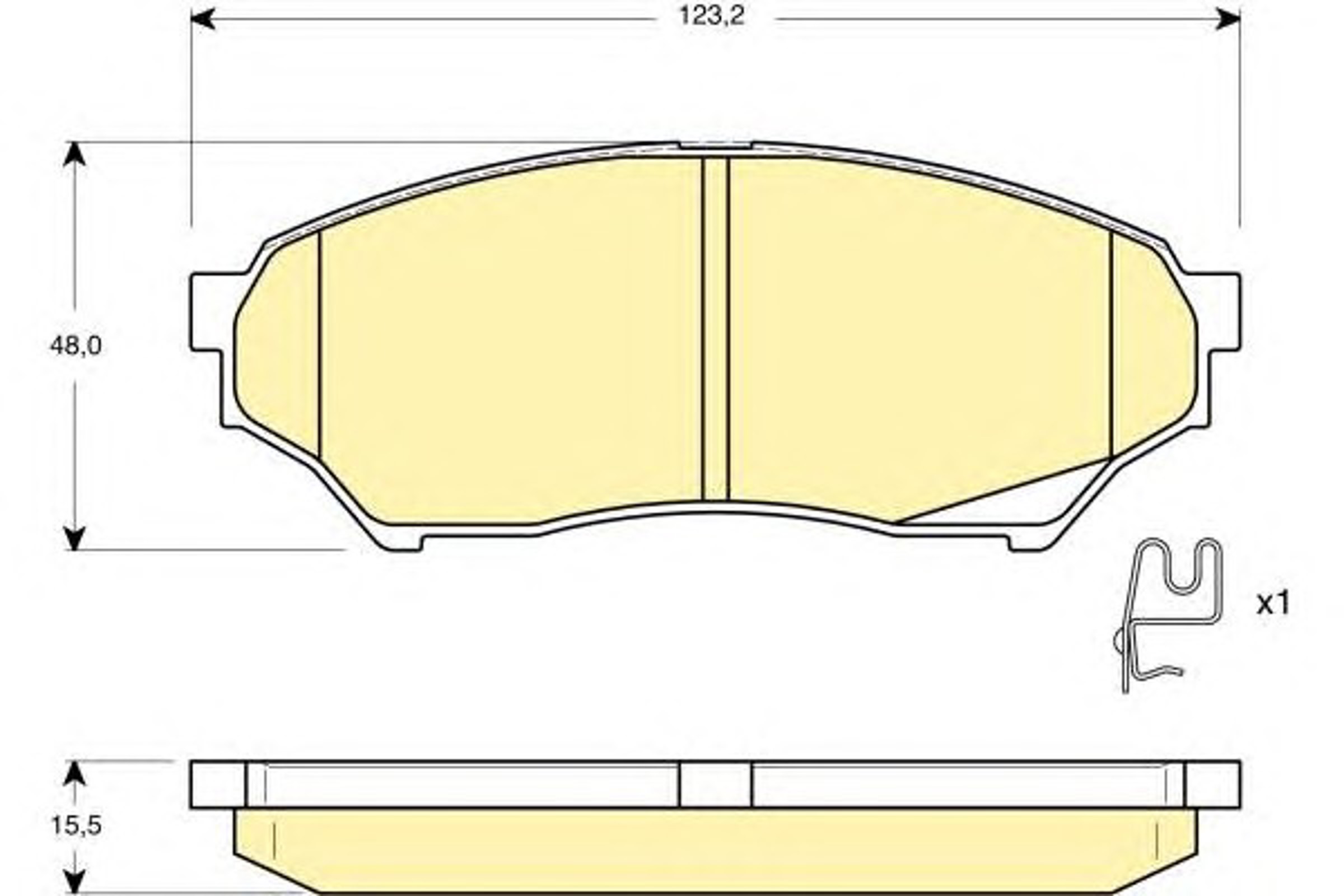Комплект тормозных колодок дисковый тормоз GIRLING 6132709