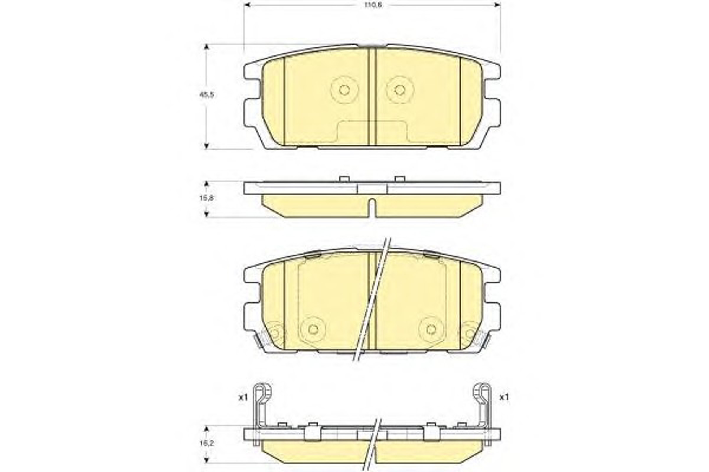 Колодки тормозные дисковые GIRLING 6132969