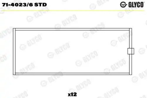 71-4023/6 std вкладыши шатунные к-т std 6цил GLYCO 71-4023/6 STD