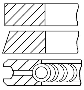 Кольца поршневые GOETZE ENGINE 08-425200-00