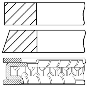 Кольца поршневые GOETZE ENGINE 08-426800-00