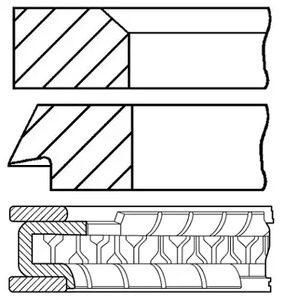 Кольца поршневые GOETZE ENGINE 08-436007-00