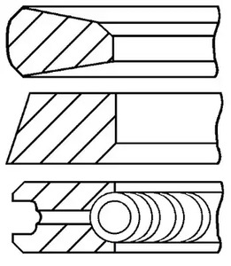 Кольца поршневые GOETZE ENGINE 08-427407-00
