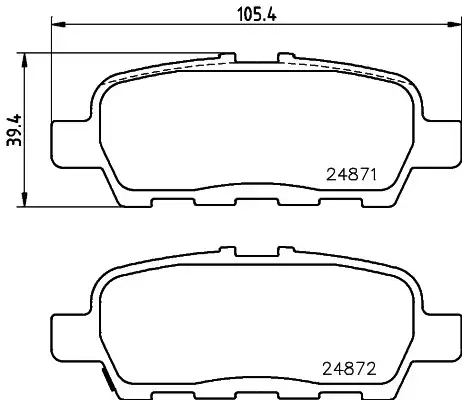Колодки тормозные дисковые комплект HELLA/BEHR/PAGID 8DB355029-691