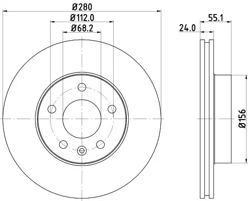 Диск тормозной HELLA/BEHR/PAGID 8DD355105-591