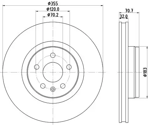 Диск тормозной HELLA/BEHR/PAGID 8DD355132-931