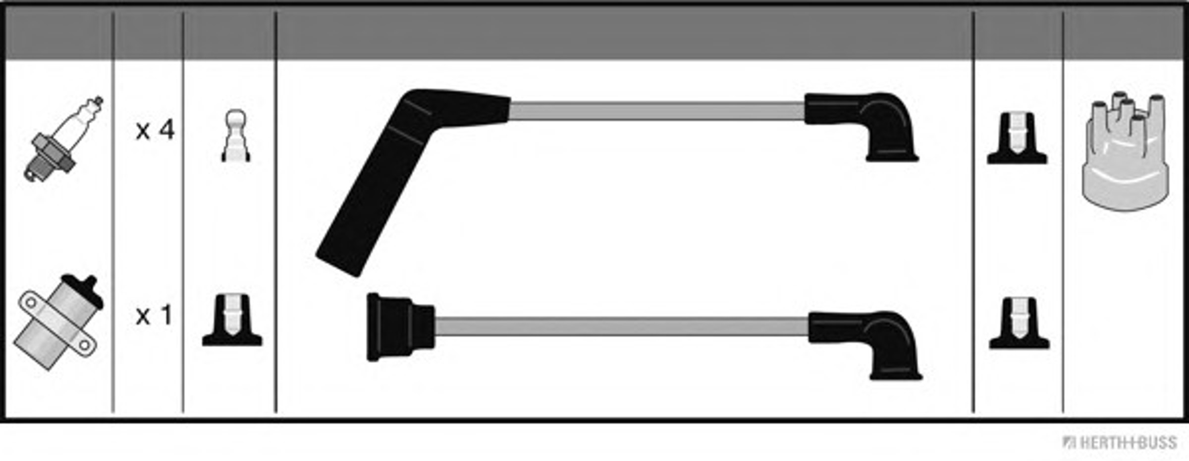 Комплект проводов зажигания HERTH+BUSS JAKOPARTS J5385001