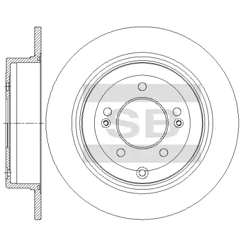 Sd2075 диск тормозной задний HI-Q SD2075