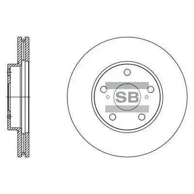 Sd4607 диск тормозной передний HI-Q SD4607